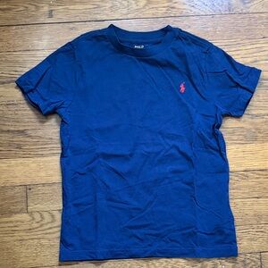Polo by Ralph Lauren Blue Tee with Red Emblem